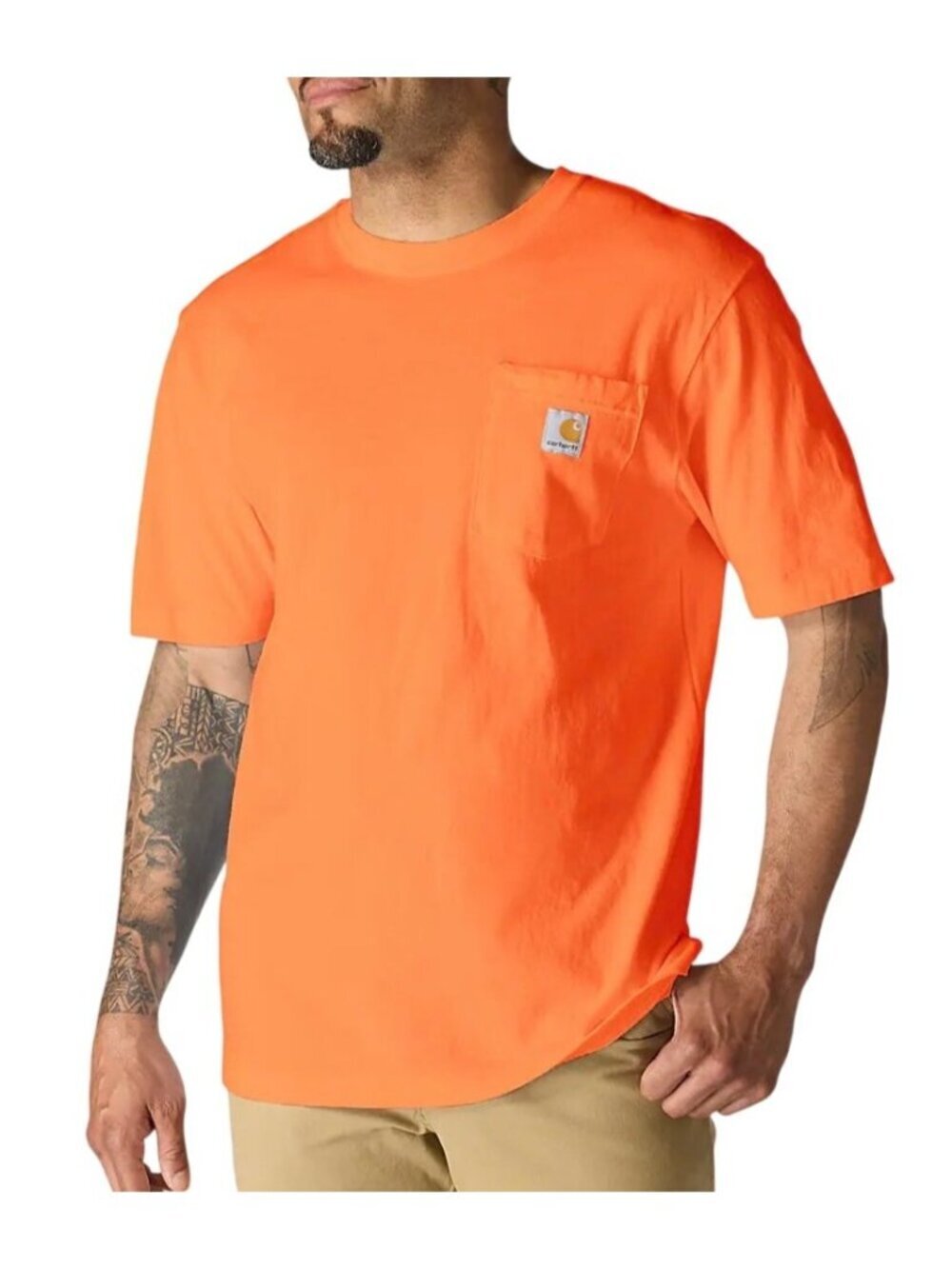 CARHARTT Loose Fit Heavyweight Short Sleeve Pocket Tee~Size XL~Orange NWT L18 04